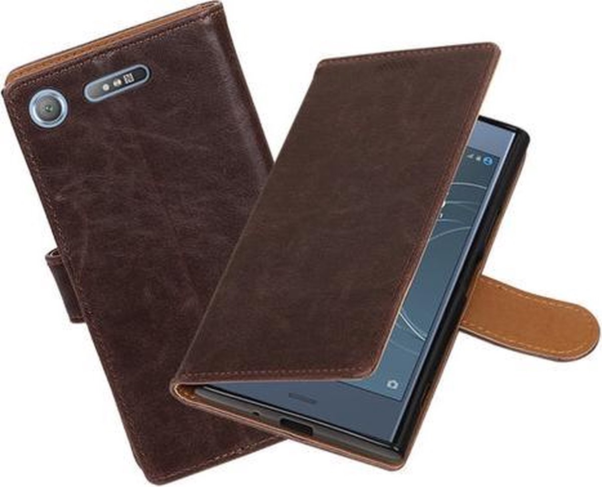 BestCases - Sony Xperia XZ1 Pull-Up booktype hoesje mocca