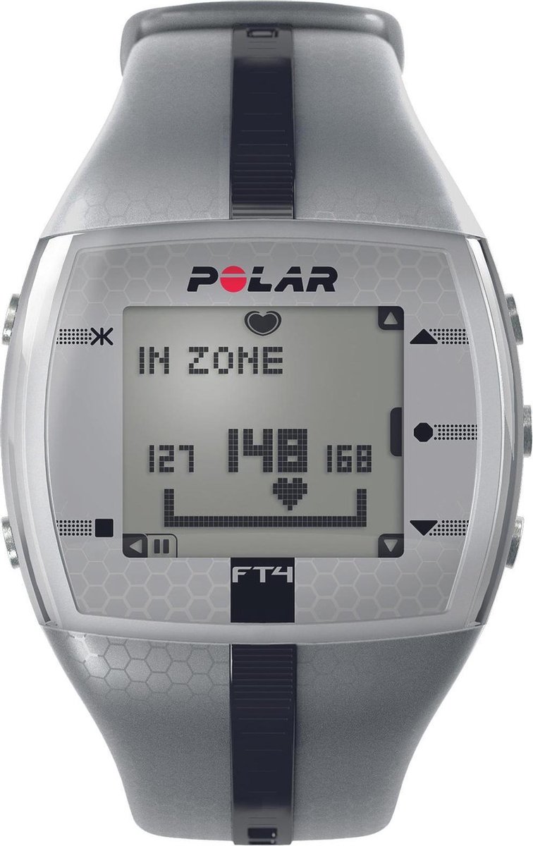 Polar FT4 Sporthorloge Hartslagmeting Zilver/Zwart