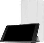 Tri-Fold Book Case - Geschikt voor Lenovo Tab 4 7 Essential Hoesje - Wit