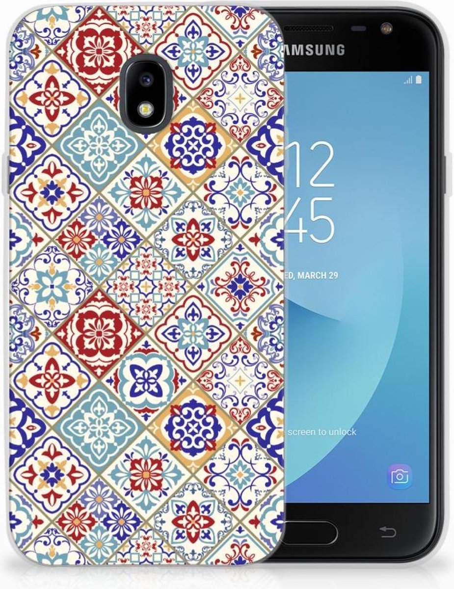 Samsung Galaxy J3 2017 TPU Siliconen Hoesje Tiles Color