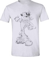 Crash Bandicoot - Sketch Crash Mannen T-Shirt - Wit - M