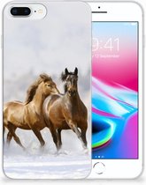 iPhone 7 Plus | 8 Plus Siliconen Back Cover Paarden