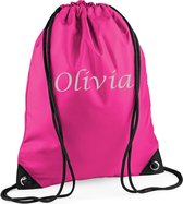 Sac de natation fuchsia avec prénom | brodé | personnalisé