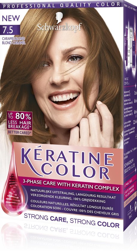 bol.com | Schwarzkopf Keratine Color 7.5 Caramelblond Haarverf - 1 stuk