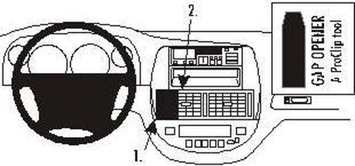 Brodit center mount v. Daewoo Tacuma 01-03