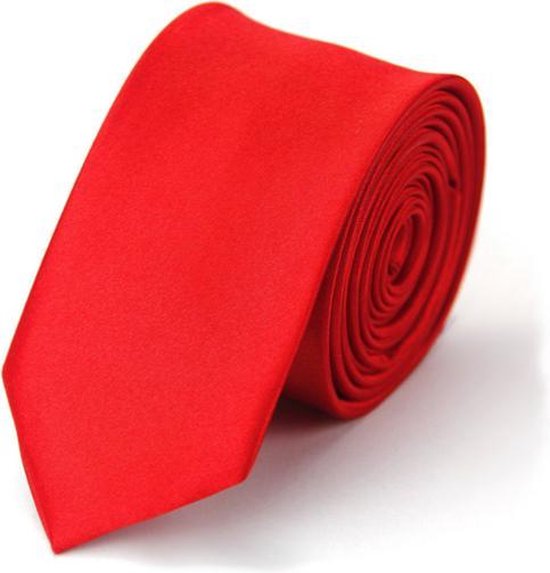 Cravate Skinny Rouge Uni