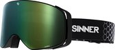 Sinner Olympia Unisex Skibril - Matte Black - Green Mirror
