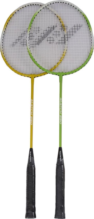 Rucanor Badminton Set Match 250 Groen/geel 8-delig | bol.com