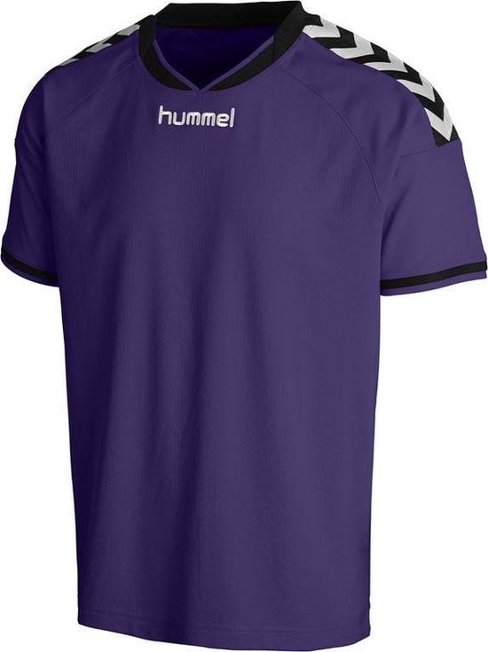 Hummel Stay Authentic Jersey Polyester  Sportshirt - Maat S  - Mannen - zwart/wit