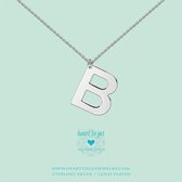 Heart to Get - Grote Letter B - Ketting - Zilver