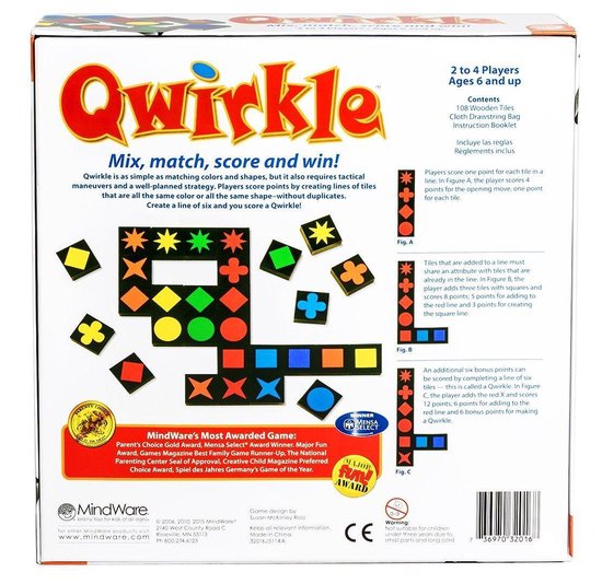 Thumbnail van een extra afbeelding van het spel Qwirkle -Toys