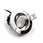 Dimbare Led inbouwspot kantelbaar 5.5Watt Chroom 3000k