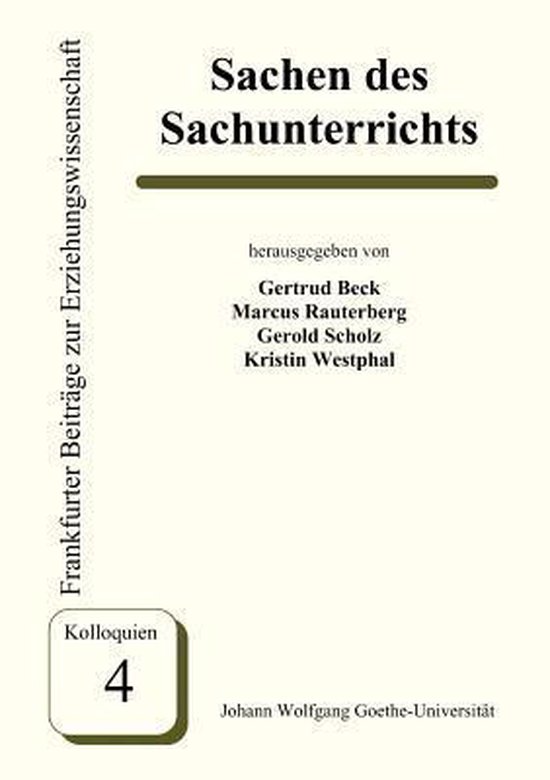 Sachen des Sachunterrichts - cover