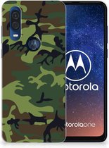 TPU Silicone Bumper pour Motorola One Vision Coque Téléphone Armée Noir