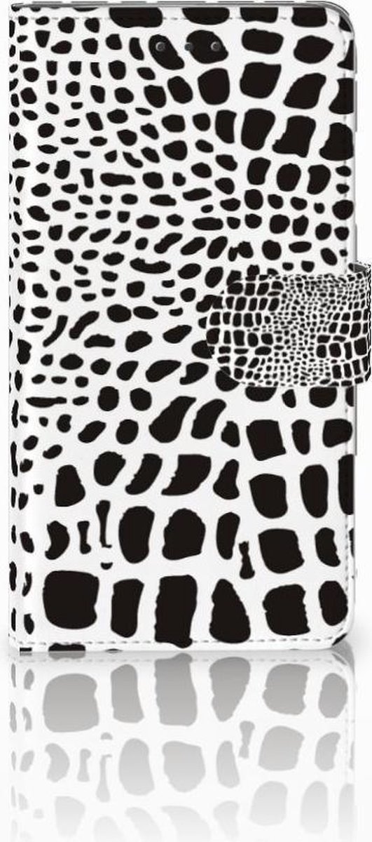 Samsung Galaxy J7 2016 Telefoonhoesje met Pasjes Slangenprint