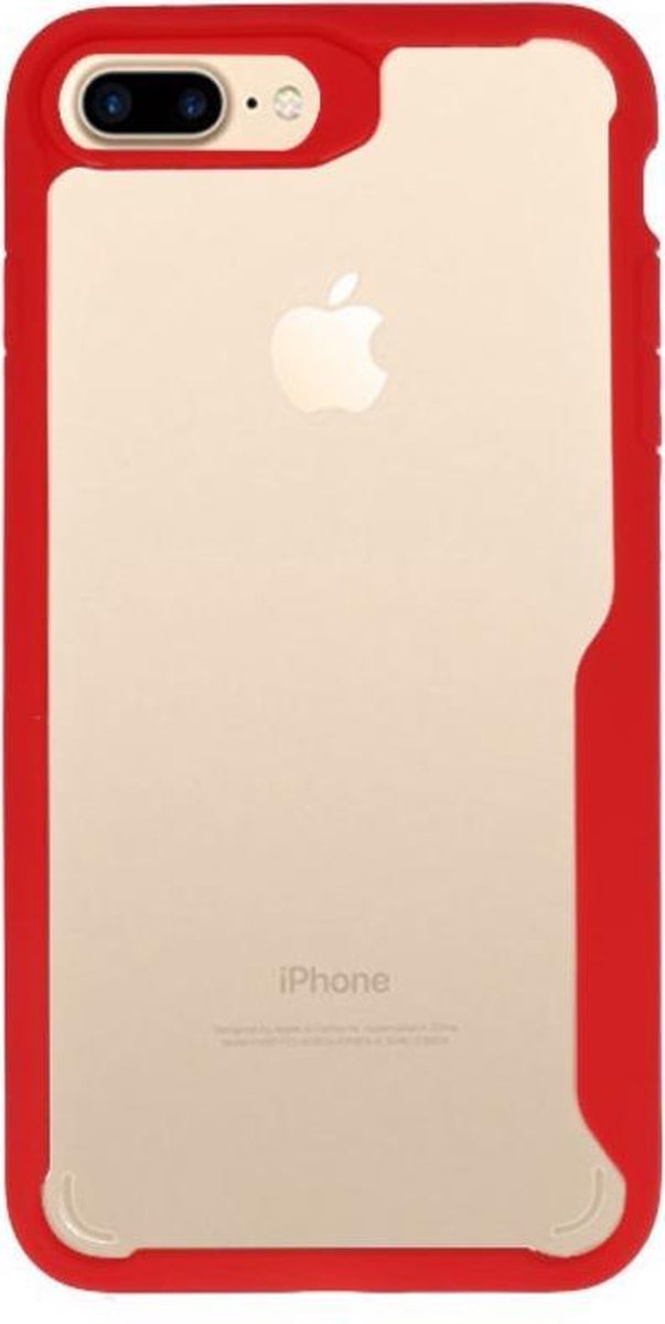 Rood Focus Transparant Hard Cases voor iPhone 7 Plus / 8 Plus