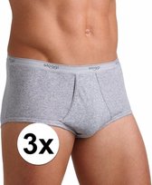 3x Sloggi basic maxi heren slip grijs XL - onderbroek