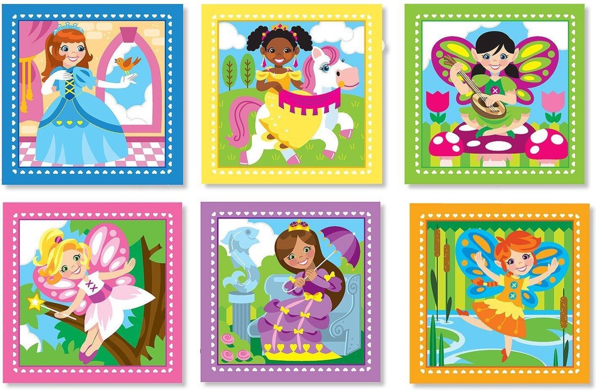 Melissa & Doug - Princess & Fairy Blokken Puzzle