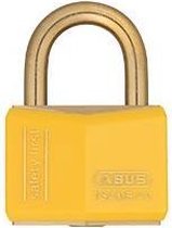 ABUS hangslot, individueel sluitend - kunststof buitenkant, 2 sleutels Geel