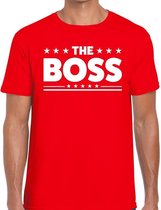 The Boss heren shirt rood - Heren feest t-shirts XL