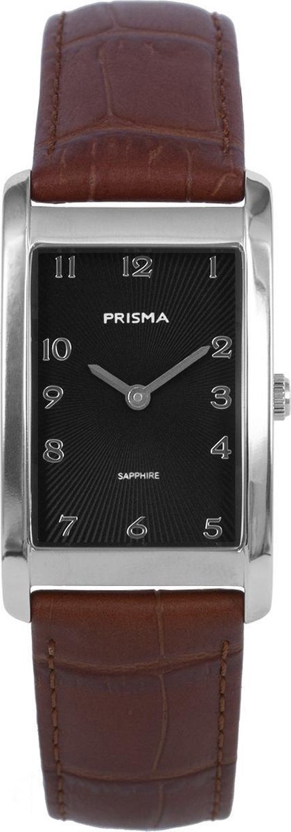 Prisma Dameshorloge P.1966 Lederen band Zilver