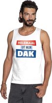 Wit Helemaal uit mijn dak singlet/ mouwloos shirt heren XL