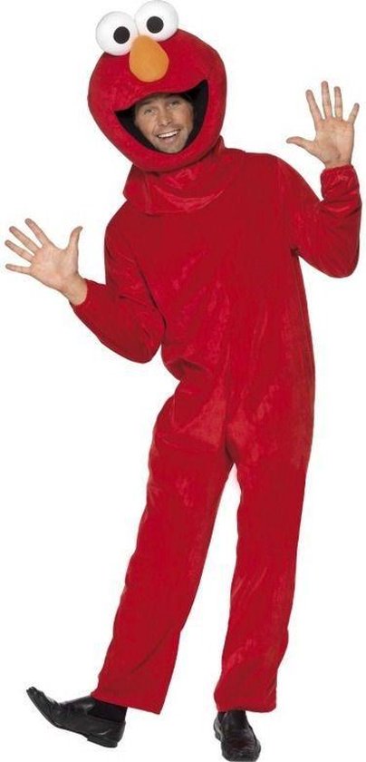 bol.com | Kostuum van Elmo uit Sesamstraat™ voor volwassenen -  Verkleedkleding - Onesize