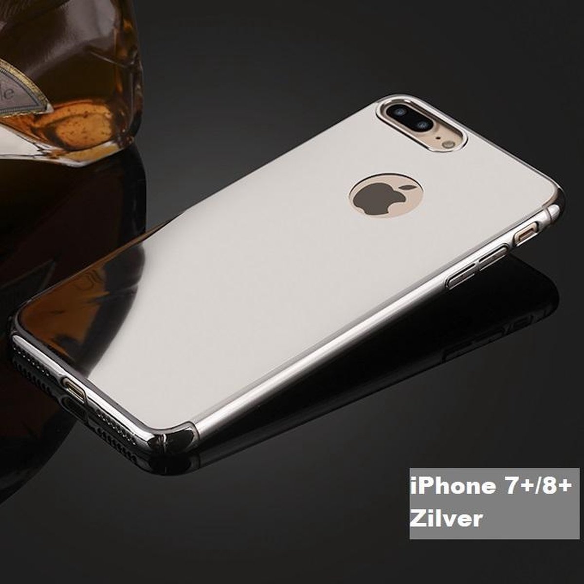 360-graden Beschermhoes Set voor iPhone 7+ / 8+ _ Zilver