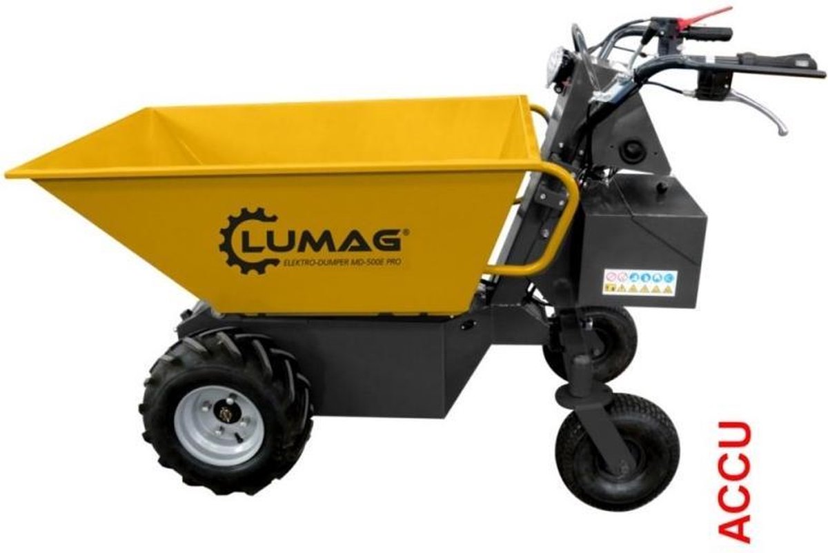 Lumag dumper Accu MD500EPRO | Elektrische kruiwagen op wielen | bol.com