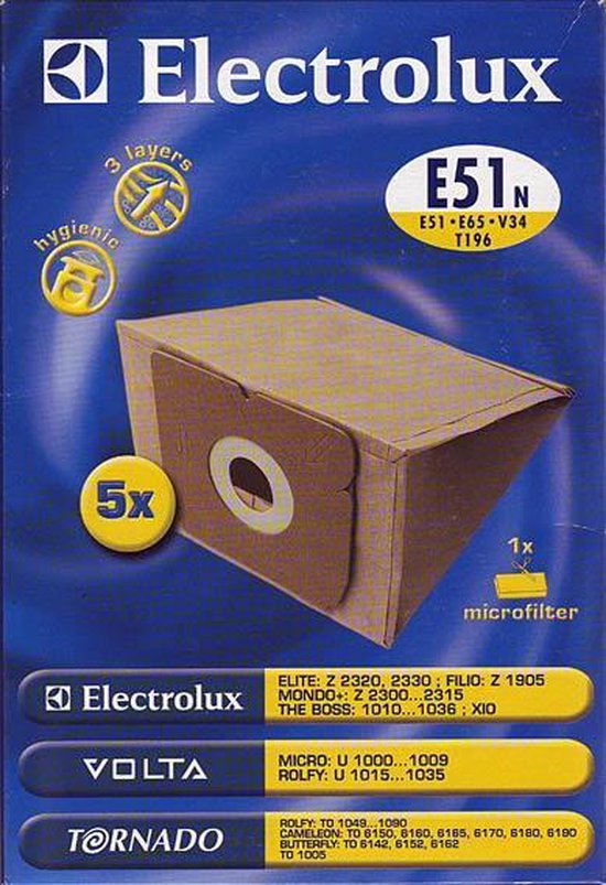 ELECTROLUX 5 SACCHETTI ASPIRAPOLVERE ELITE Z2330 Mega Boss Z1035 Z1037 Ns 362