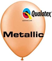 Qualatex Ballonnen Metallic Mandarin Oranje 30 cm 100 stuks