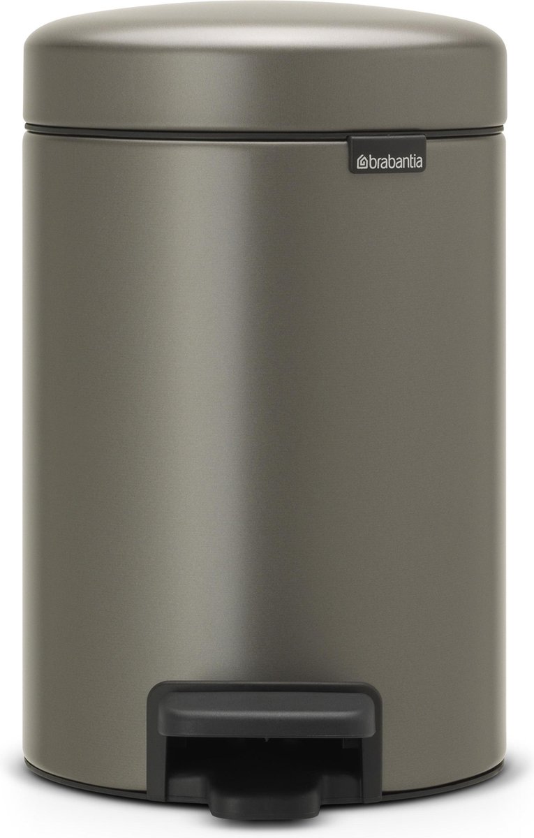 Goedkoopste Brabantia NewIcon Prullenbak - 3 liter - Platinum