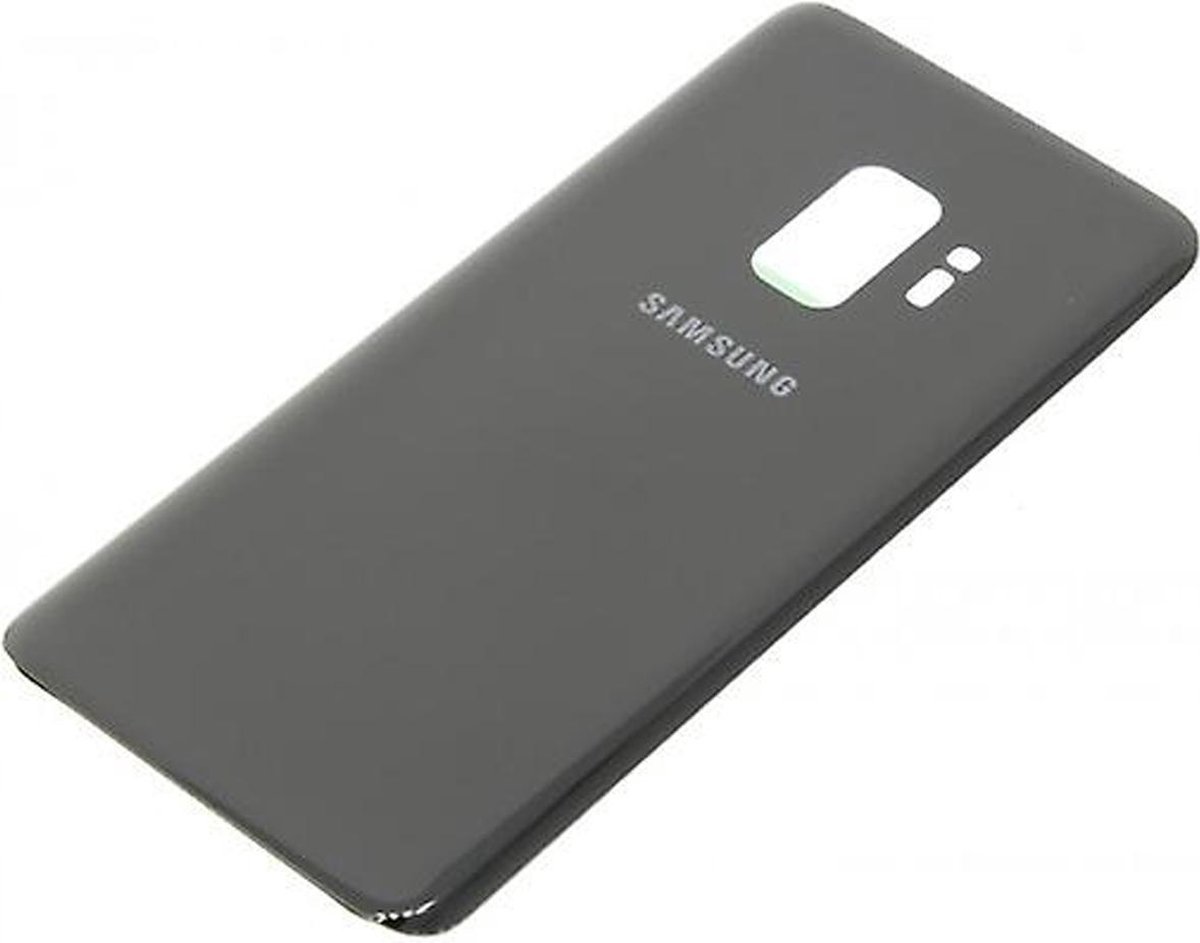Voor Samsung Galaxy S9 Plus achterkant glas deksel batterij cover â€“ Zilver