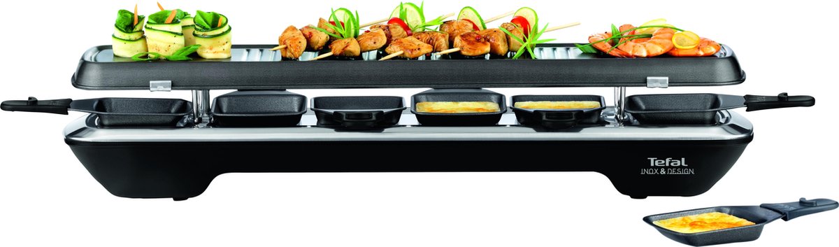 Tefal Simply Line Inox & Design RE5228 Raclette - 6 Personen | bol.com