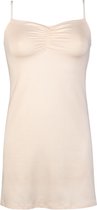 RJ Bodywear Pure Color dames jurk (1-pack) - onderjurk met verstelbare bandjes - Beige - Maat: M