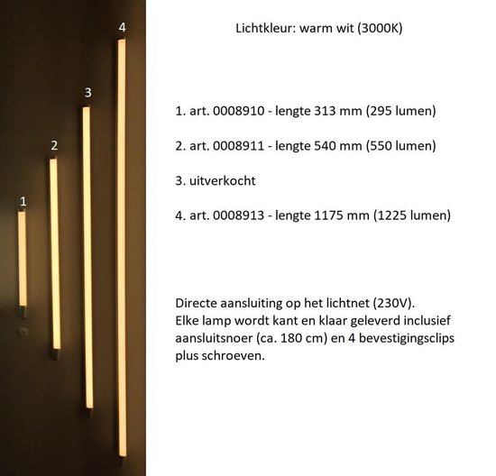 Salie Manga Cumulatief Compacte LED verlichting * warm wit egaal licht 3000K * montagebalk * 117.5  cm * LED... | bol.com