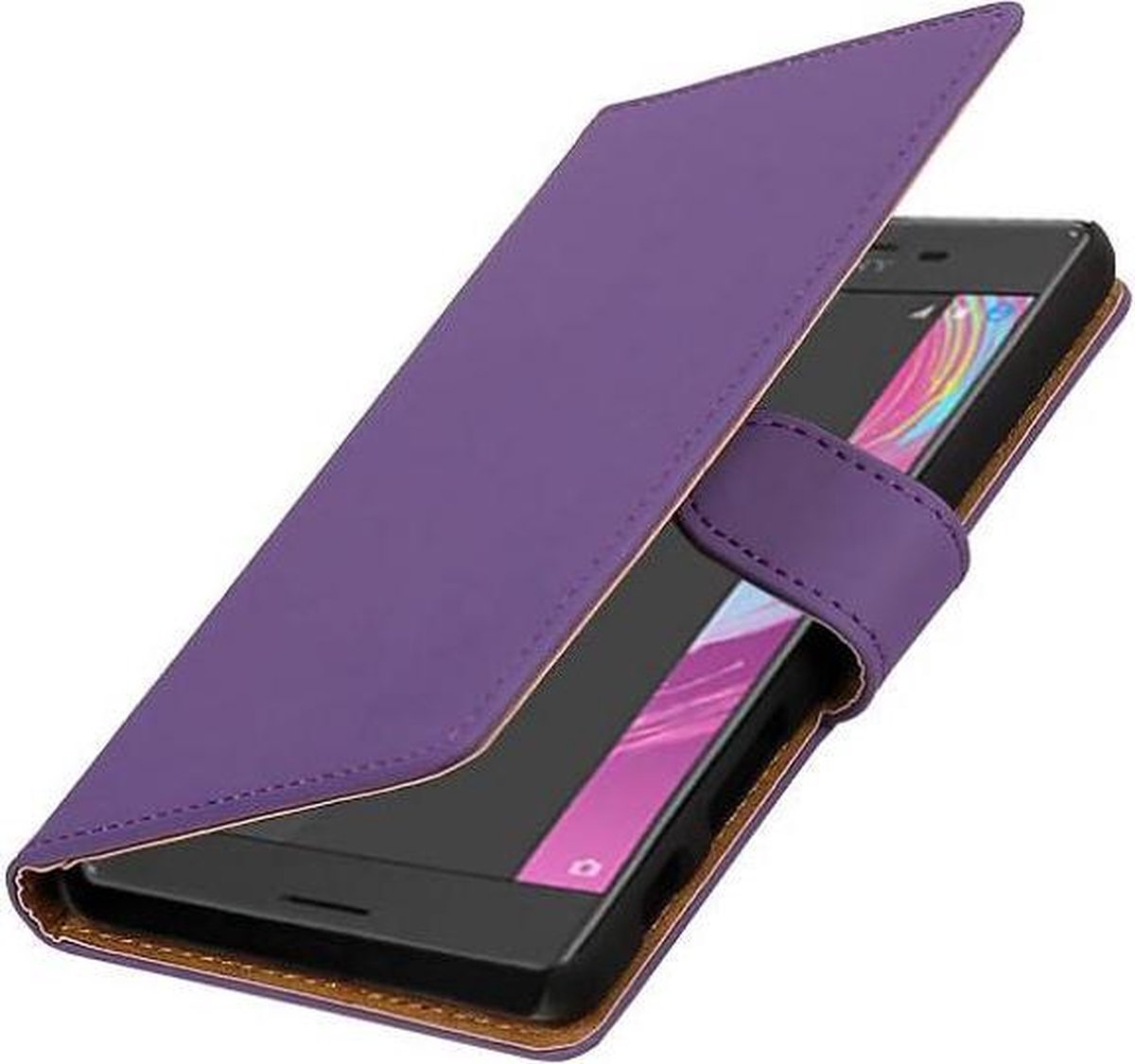 Bookstyle Wallet Case Hoesjes Geschikt voor Sony Xperia X Performance Paars