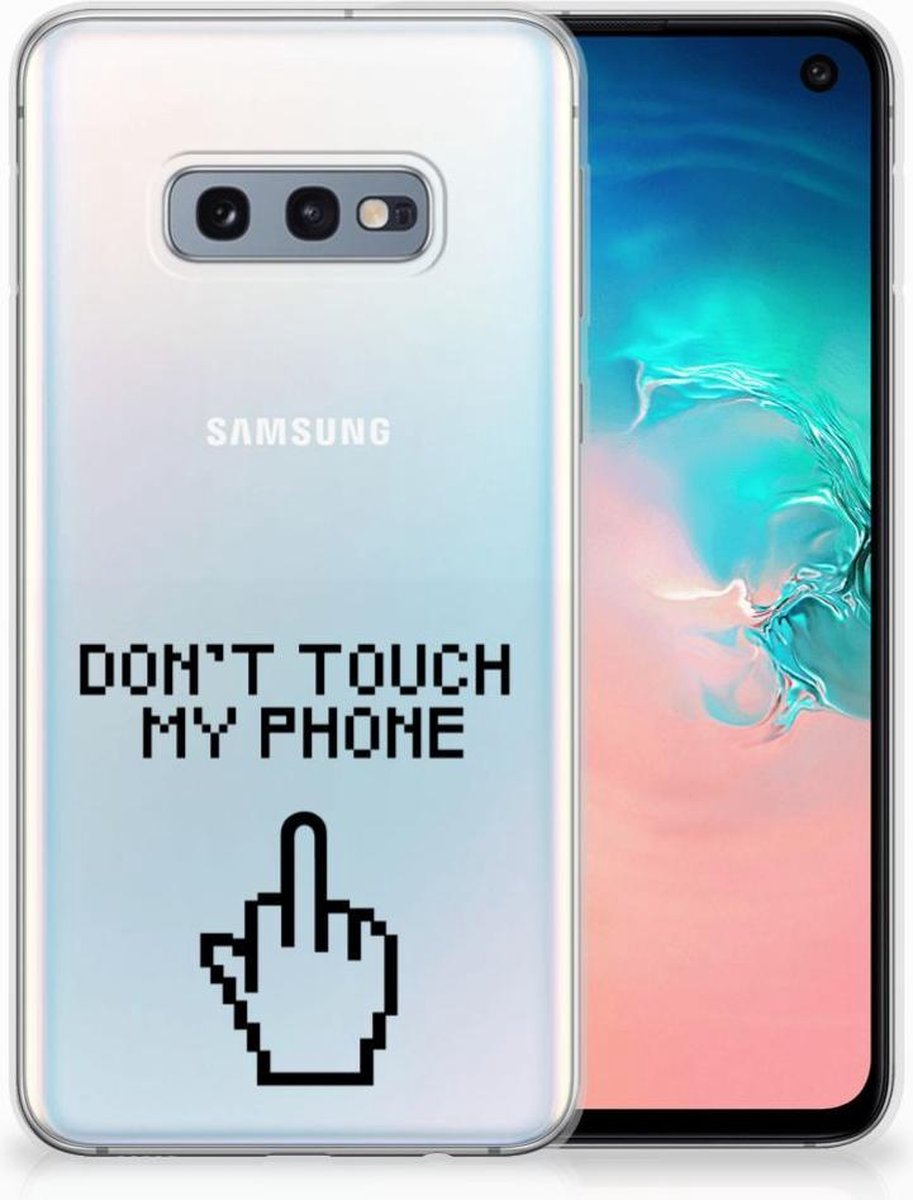 Samsung Galaxy S10e Silicone-hoesje Finger Don't Touch My Phone
