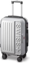 Swiss Alpine - Lausanne Valise Bagage à main 55x40x23 cm - 4 Roues - Serrure à combinaison TSA - Argent/ Grijs