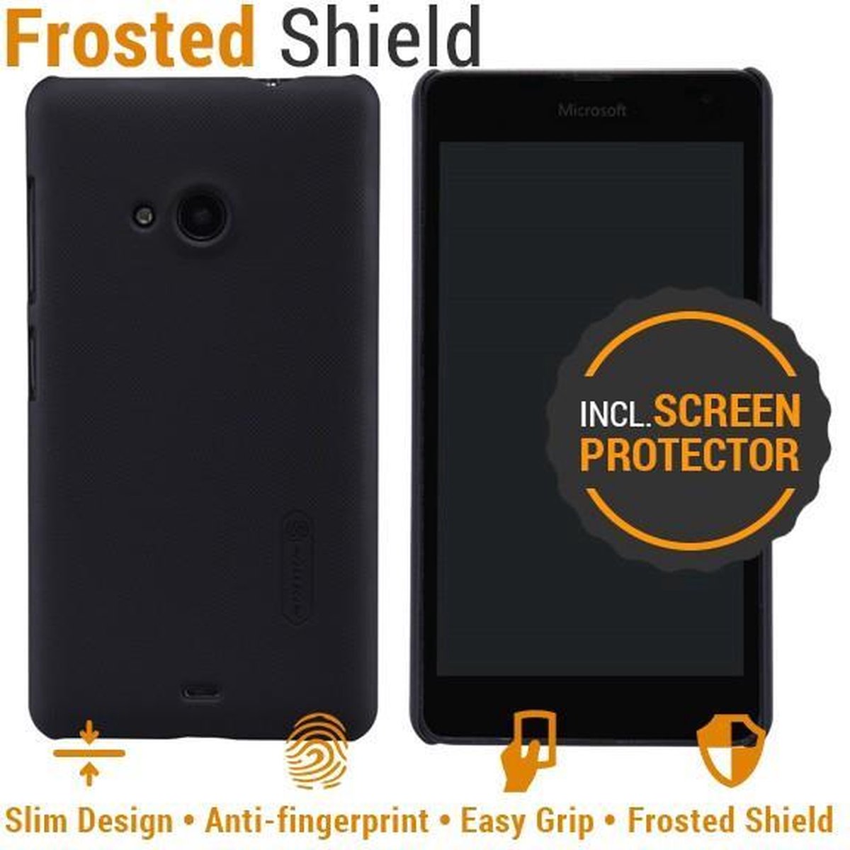 Nillkin Backcover Microsoft Lumia 535 (Super Frosted Shield Black)