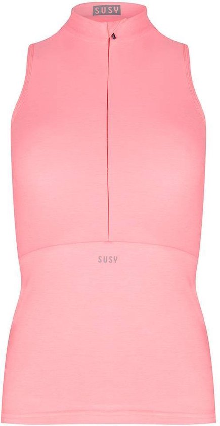Lo.gas Racefietsshirt voor heren, mouwloos fietsshirt – aangenaam verkoelend licht, tanktop met zakken voor wielrennen en training, V2 wit, S