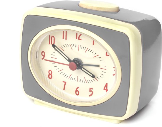 Kikkerland - Classic Alarm Clock - Réveil - Gris anthracite