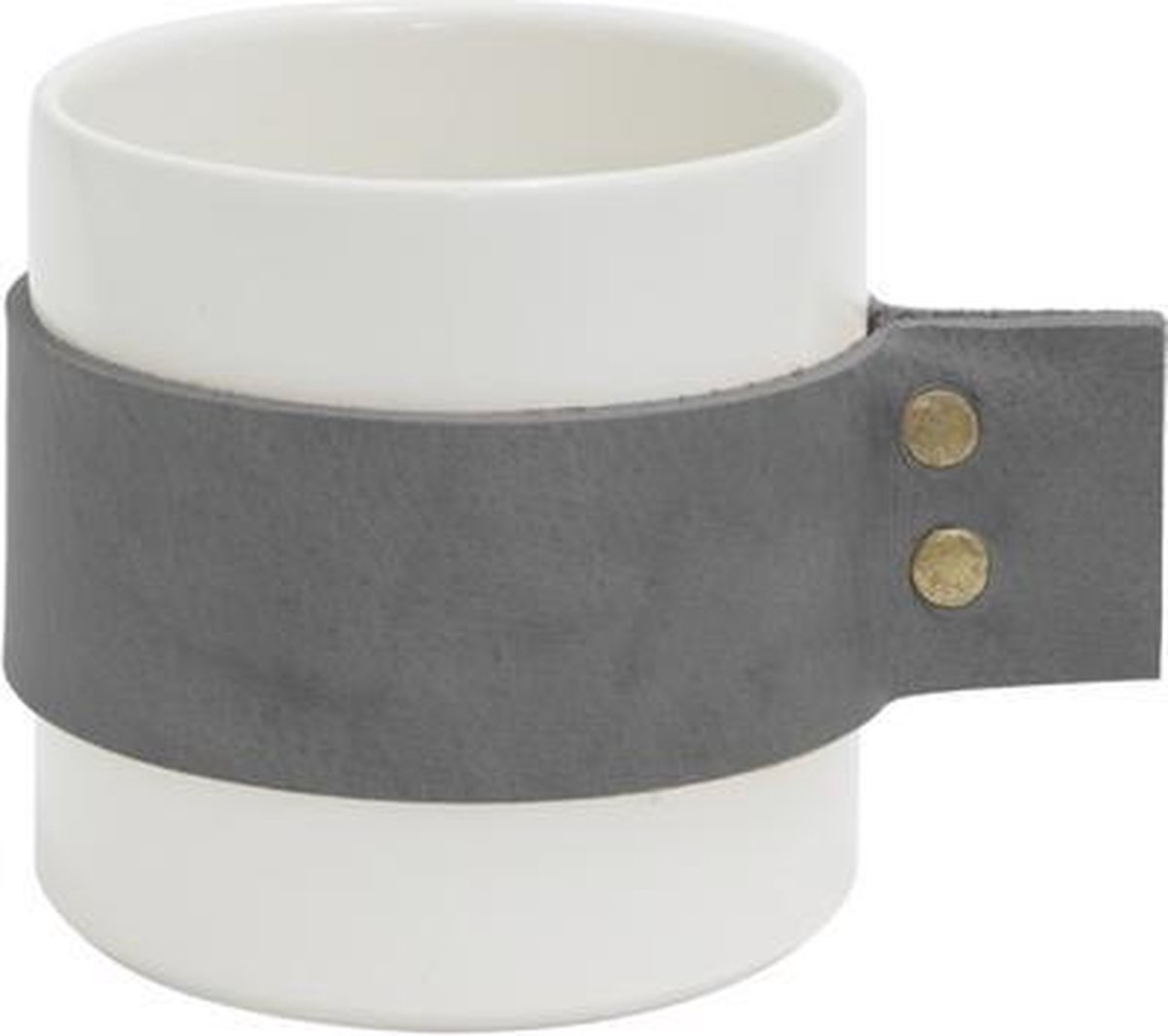 Mok met leerband FAIRTRADE