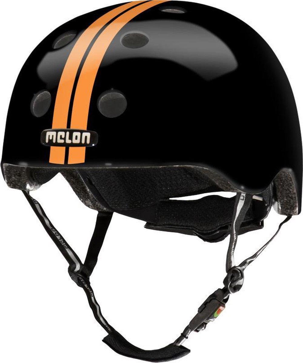 Melon Straight Orange Black Fietshelm - Maat XXS-S (46-52cm) - Oranje/Zwart
