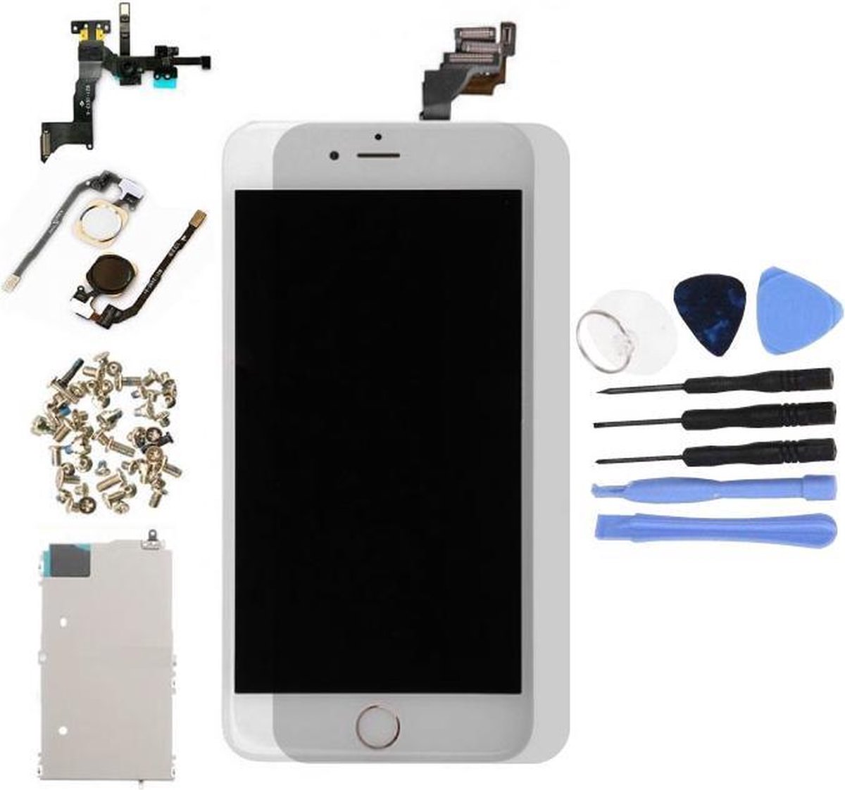 Voor Apple iPhone 6S Plus - AAA+ Voorgemonteerd LCD scherm Wit & Tools + Screen Guard