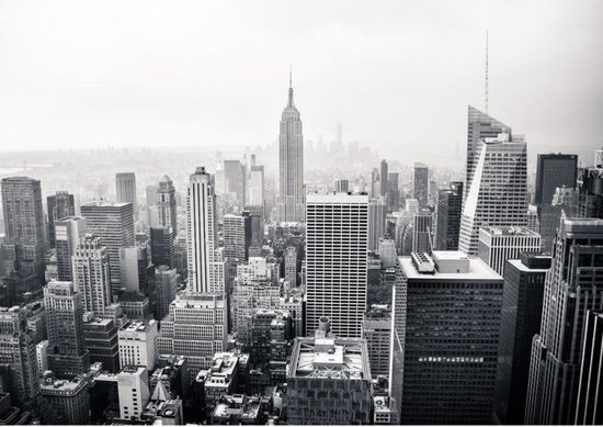 Regelmatigheid voor mij elke dag Fotobehang "Manhatten skyline new york 2" vliesbehang 300x210cm | bol.com
