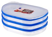 Curver Grandchef Vleeswarendoos - 3 Compartimenten - Transparant/Blauw