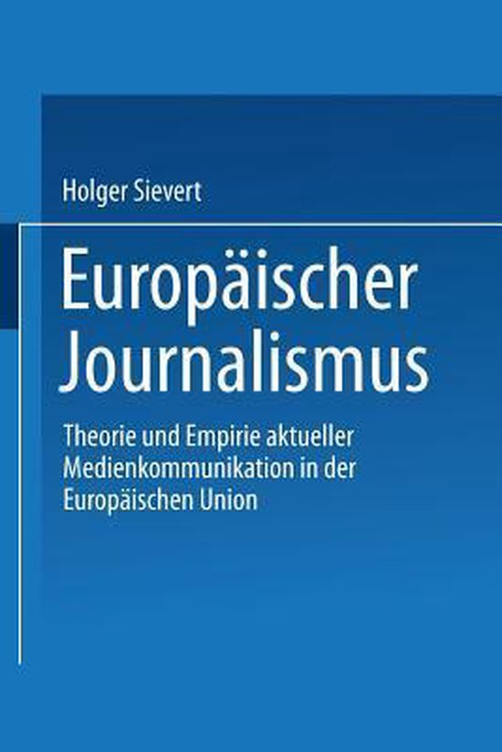 Europäischer Journalismus - cover