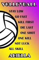 Volleyball Stay Low Go Fast Kill First Die Last One Shot One Kill Not Luck All Skill Ariella