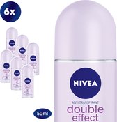 NIVEA Double Effect - 6 x 50 ml - Voordeelverpakking - Deodorant Roller